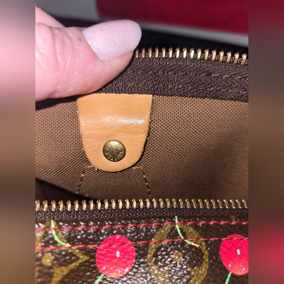 Louis Vuitton handbag Murakami Monogram brown Takashi Speedy Cherry - Picture 11 of 16